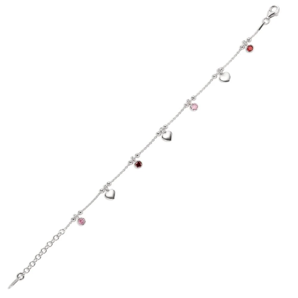 Bracciale Argento Zirconia 4 pietra rodiato Cuore - Image 3