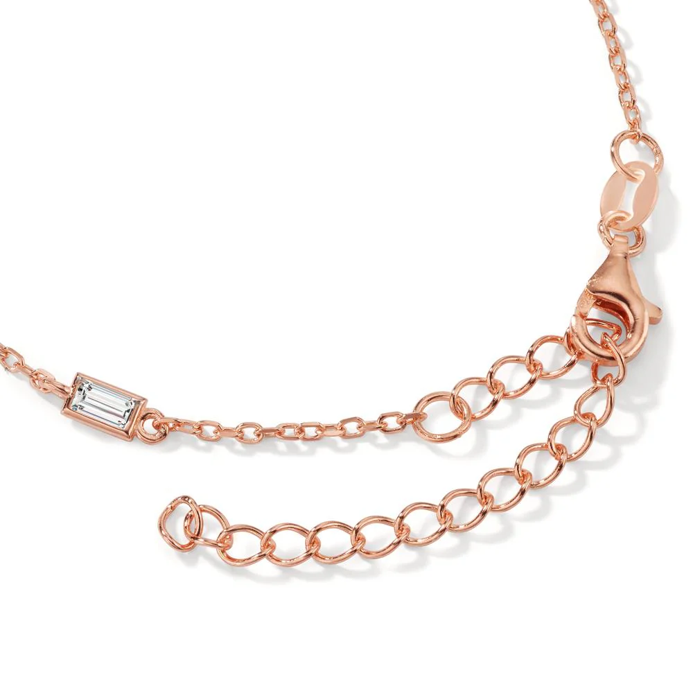 Bracciale Argento Zirconia 5 pietra rosa dorato - Image 2