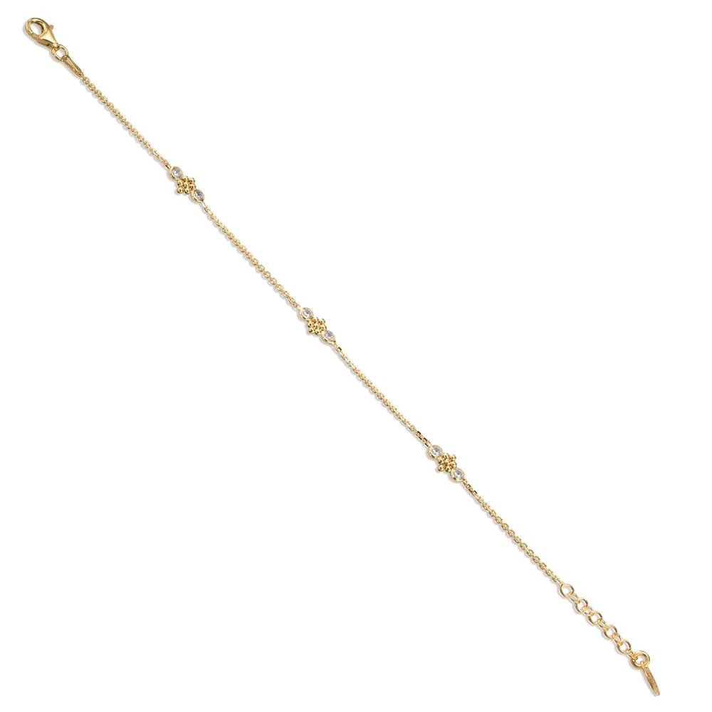 Bracciale Argento Zirconia 6 pietra giallo dorato - Image 2
