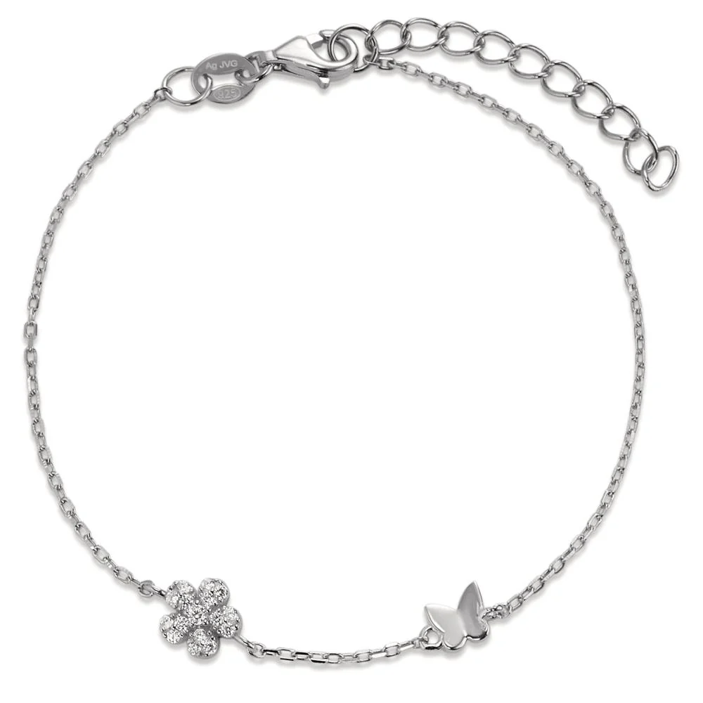 Bracciale Argento Zirconia 6 pietra rodiato Fiore