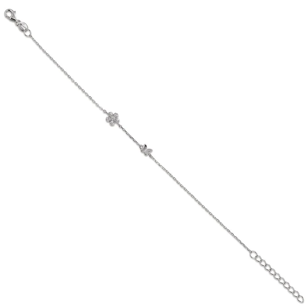Bracciale Argento Zirconia 6 pietra rodiato Fiore - Image 2