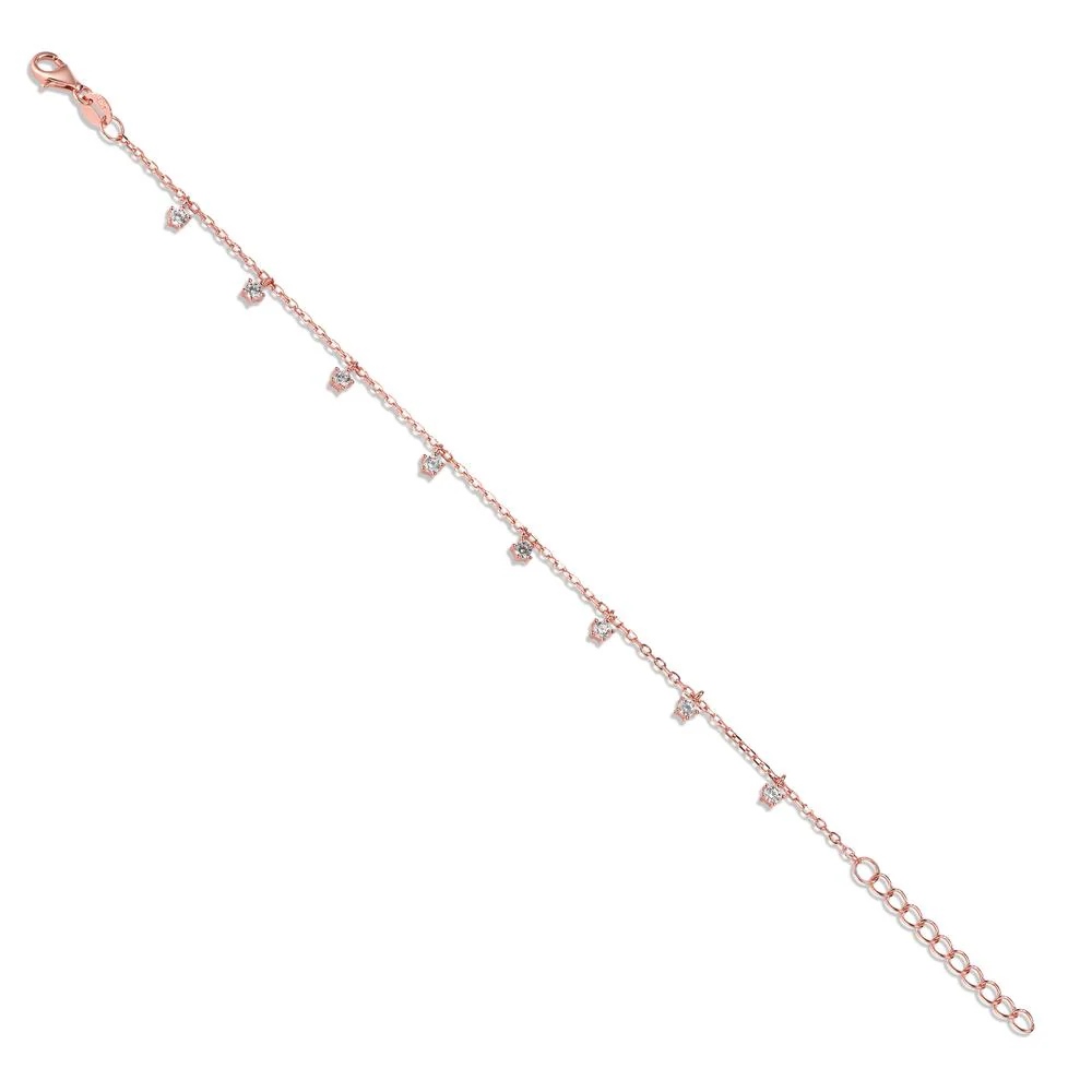 Bracciale Argento Zirconia 8 pietra rosa dorato - Image 2