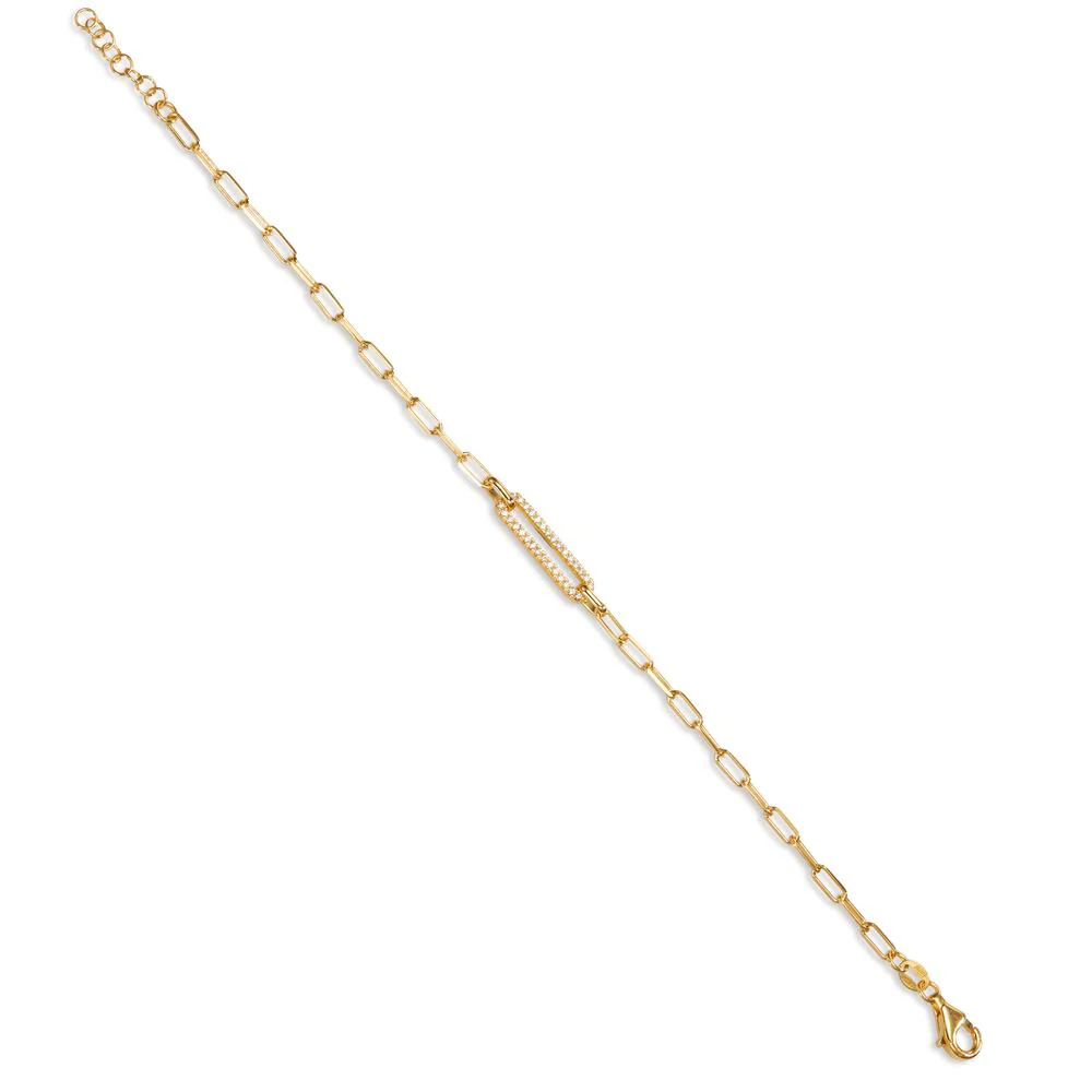 Bracciale Argento Zirconia giallo dorato 18-20 cm - Image 2