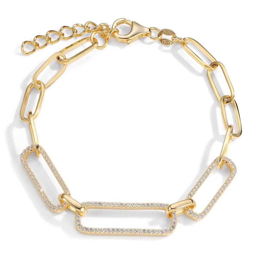 Bracciale Argento Zirconia giallo dorato