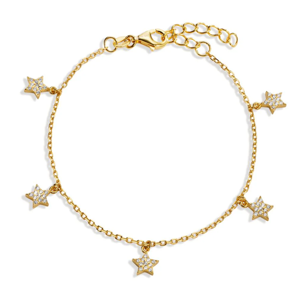Bracciale Argento Zirconia giallo dorato