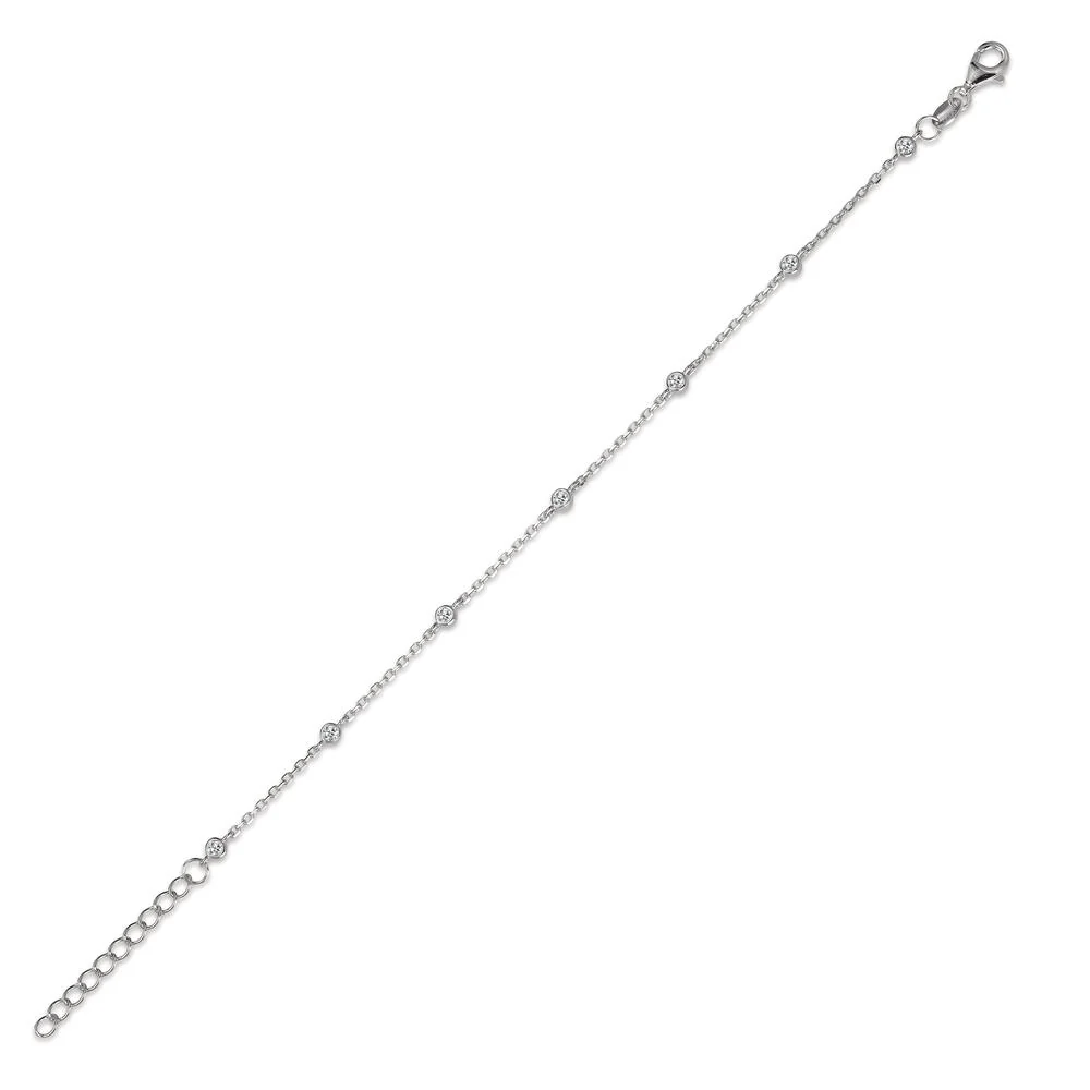 Bracciale Argento Zirconia rodiato 16-18.5 cm - Image 2