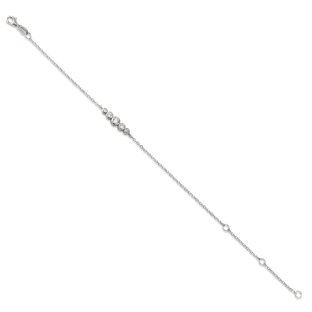 Bracciale Argento Zirconia rodiato 16-19 cm - Image 2