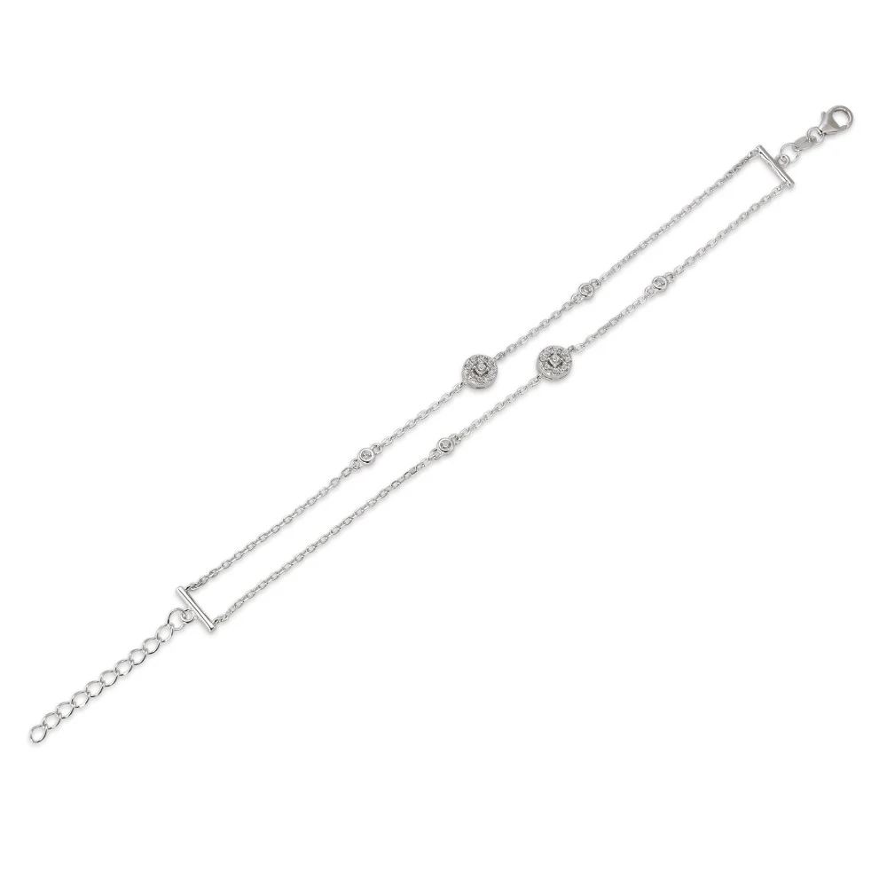 Bracciale Argento Zirconia rodiato 16-19 cm - Image 2