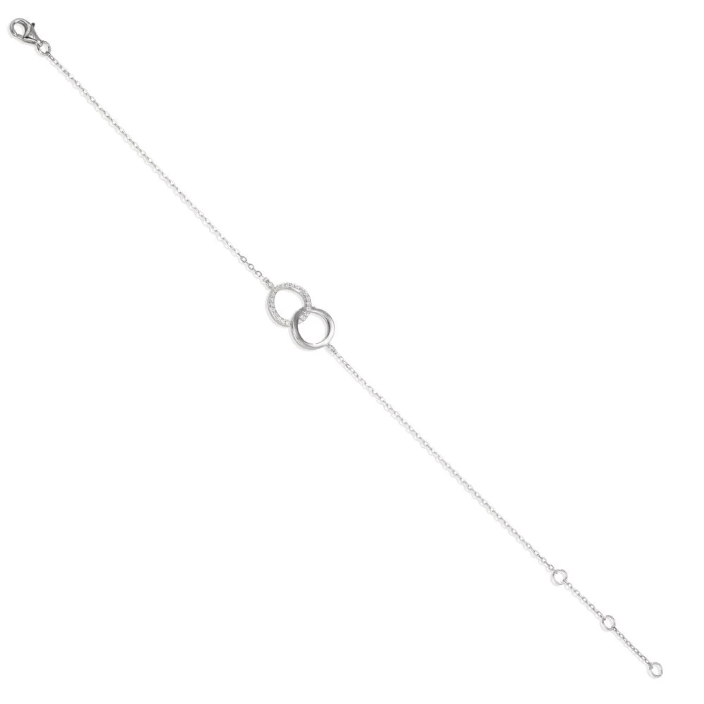 Bracciale Argento Zirconia rodiato 17-20 cm - Image 2