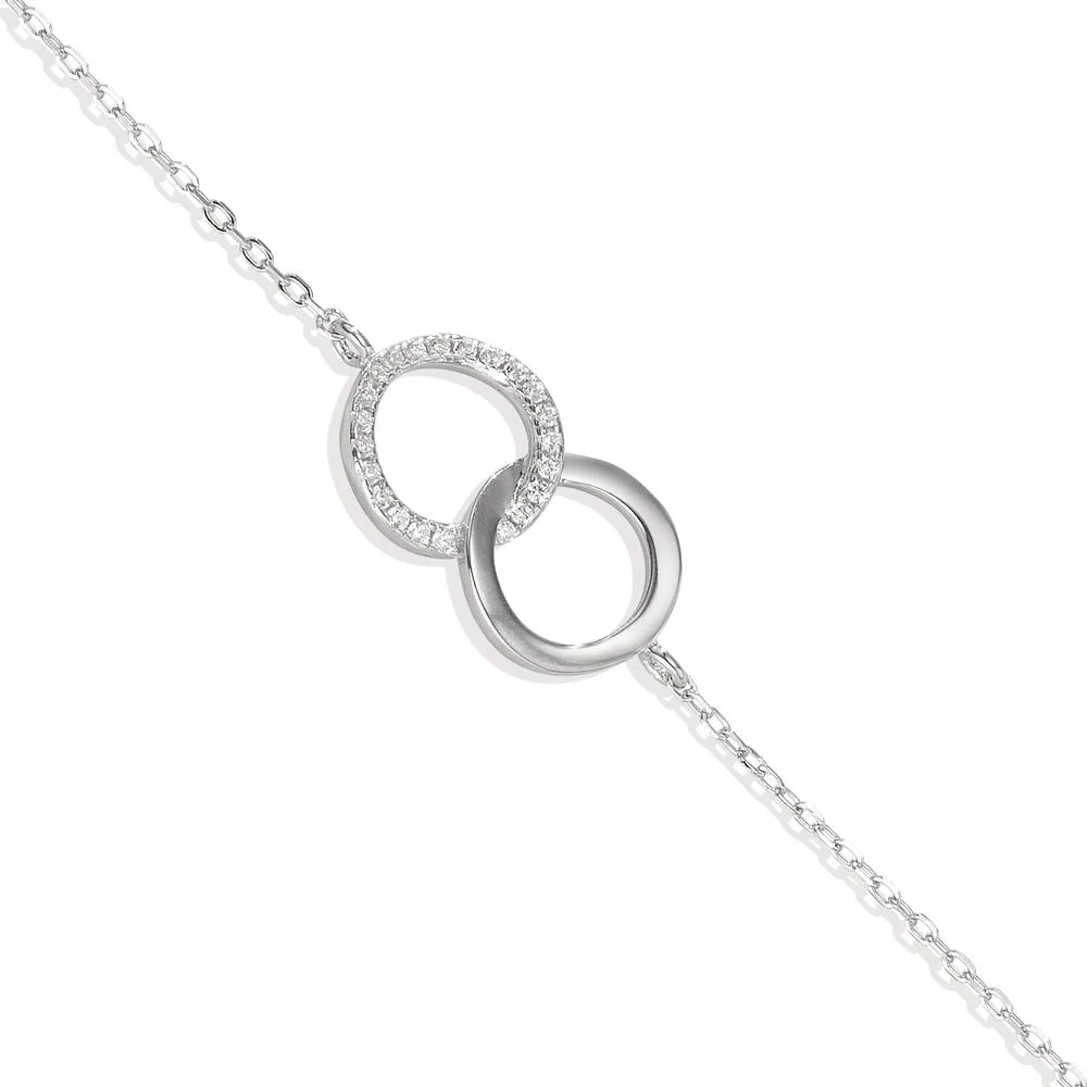 Bracciale Argento Zirconia rodiato 17-20 cm - Image 3