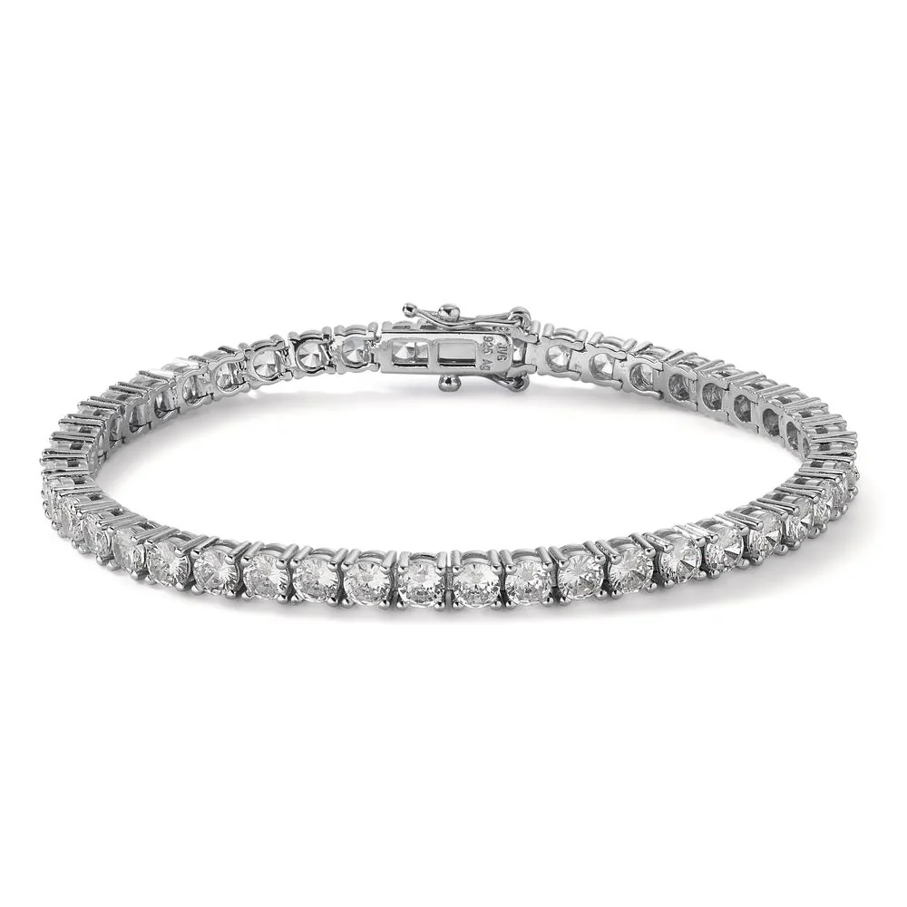 Bracciale Argento Zirconia rodiato 19 cm