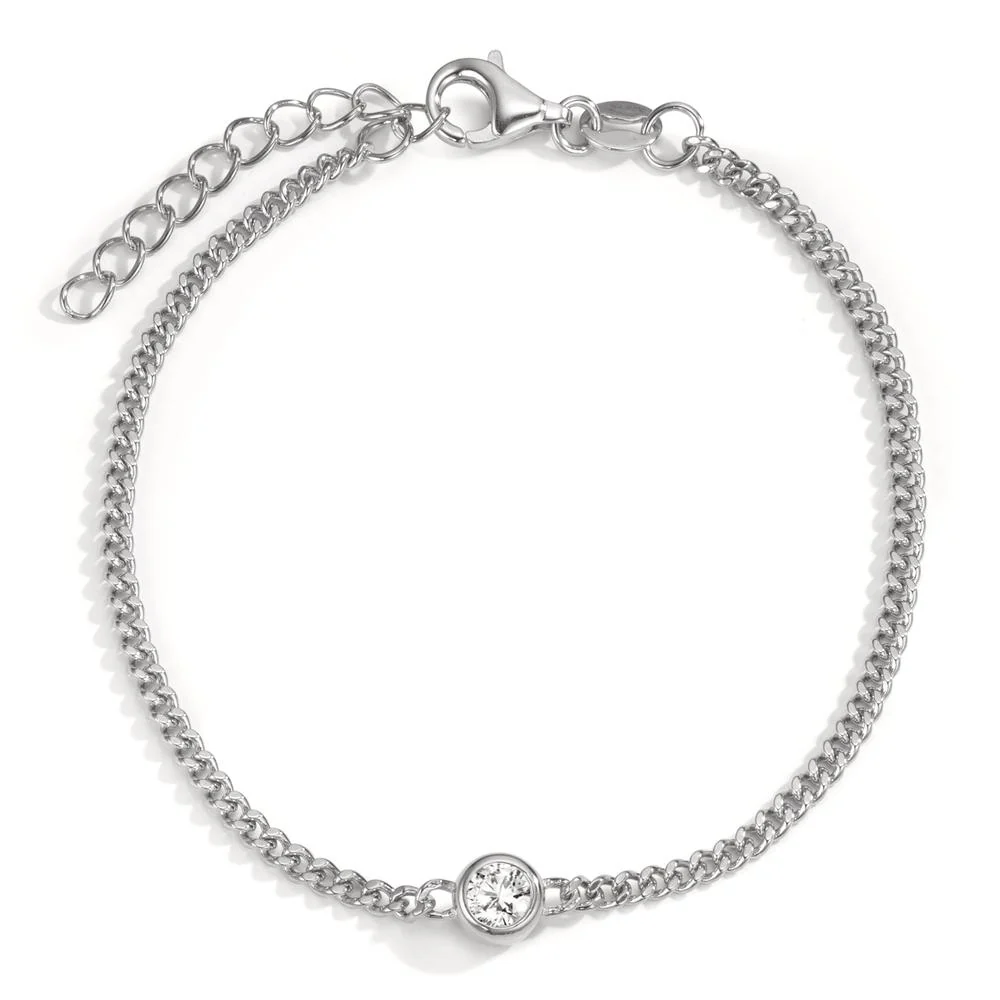 Bracciale Argento Zirconia rodiato
