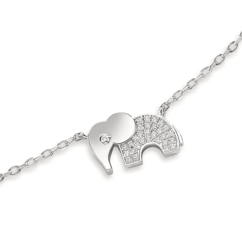 Bracciale Argento Zirconia rodiato Elefante - Image 2