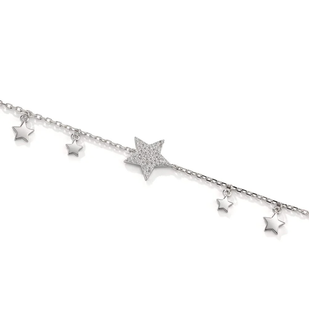 Bracciale Argento Zirconia rodiato Stella 16-19 cm - Image 2