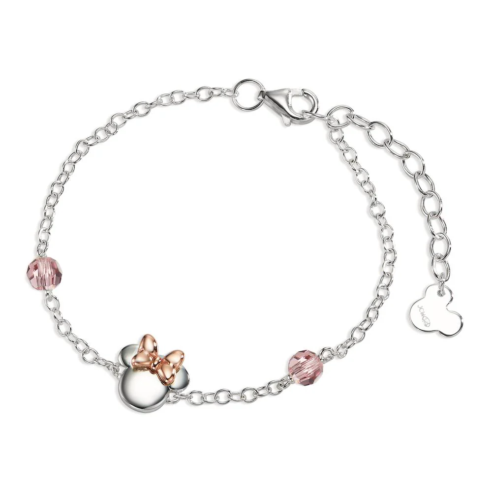 Bracciale Argento Zirconia rosa, 2 pietra rosa bicolore 14-17 cm - Image 2