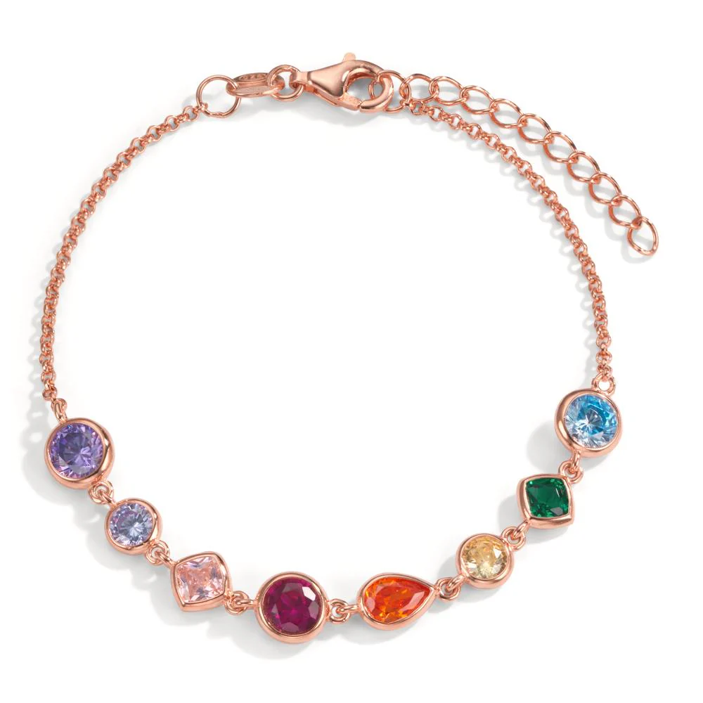Bracciale Argento Zirconia rosa dorato