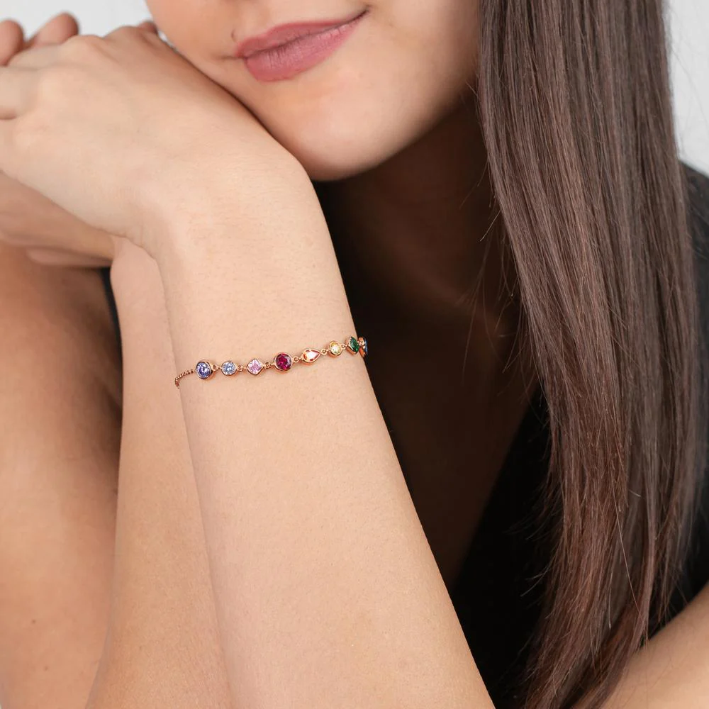 Bracciale Argento Zirconia rosa dorato - Image 3