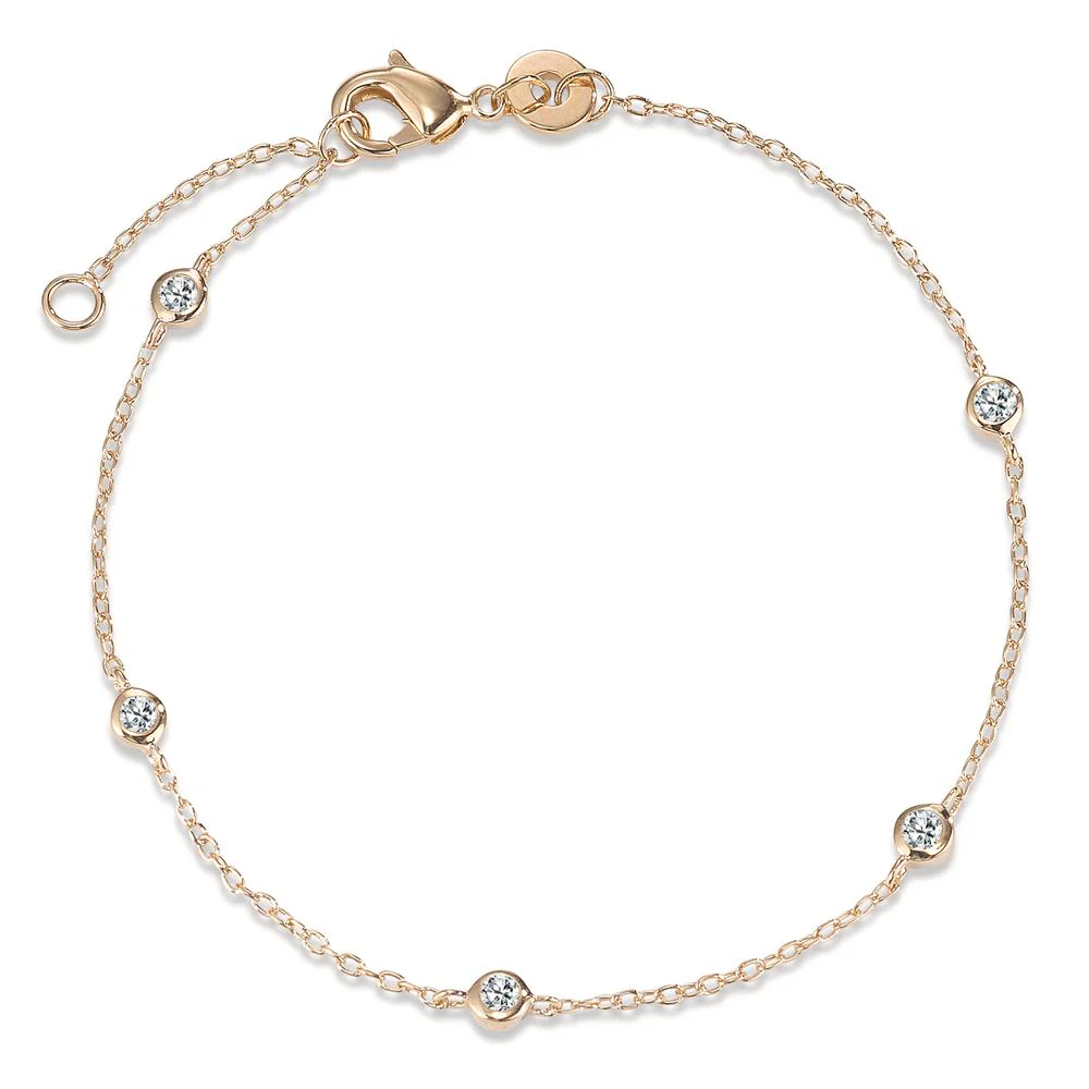 Bracciale Bronzo Zirconia 5 pietra giallo dorato