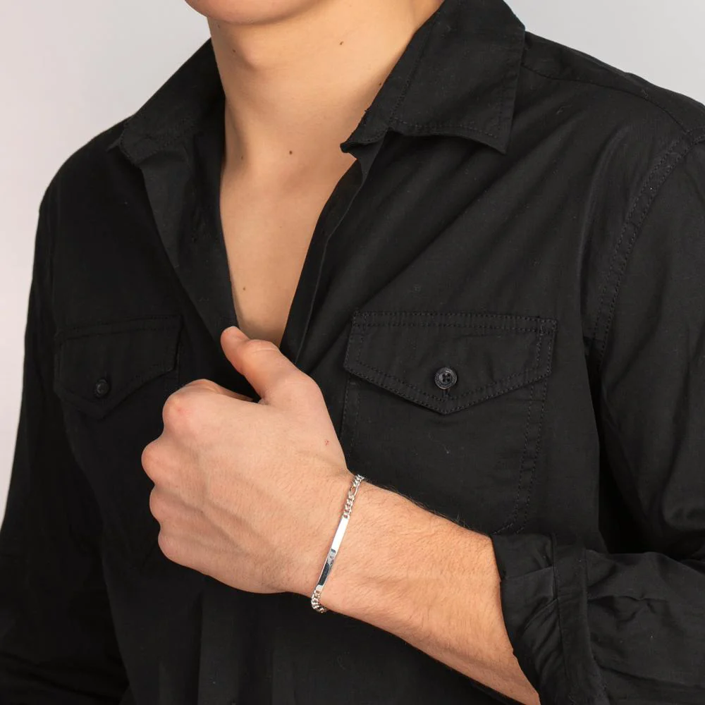 Bracciale con incisione Argento 20 cm - Image 2