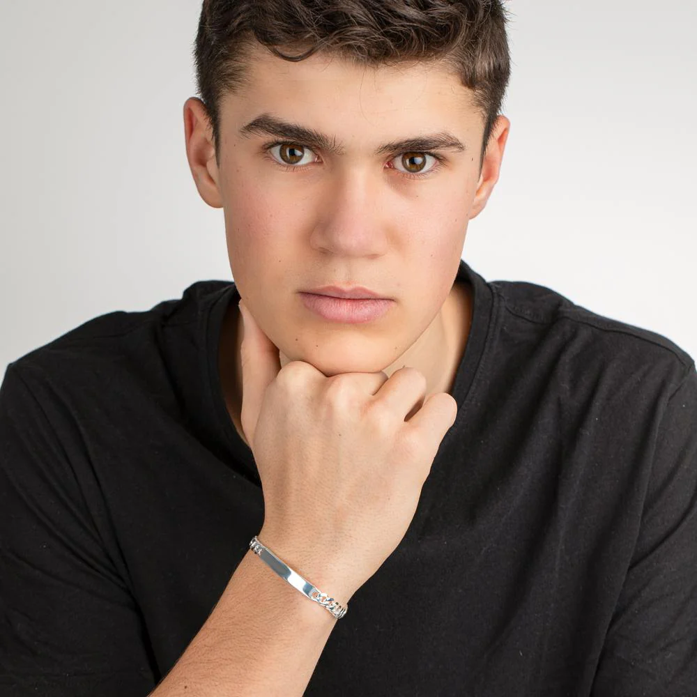 Bracciale con incisione Argento 22 cm - Image 2