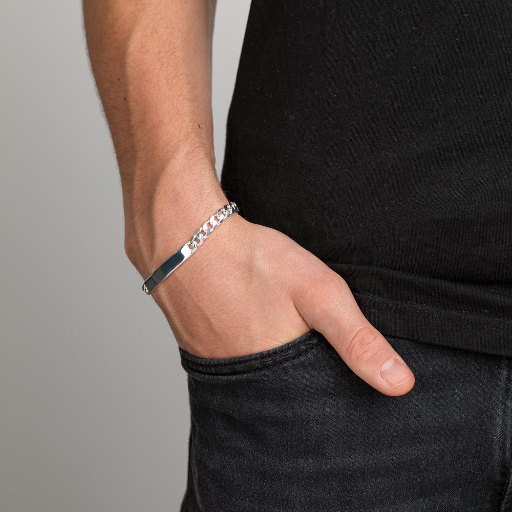Bracciale con incisione Argento 22 cm - Image 3