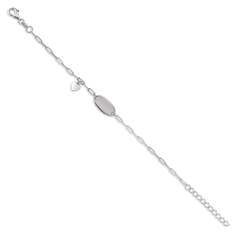 Bracciale con incisione Argento rodiato Cuore 14-17 cm - Image 2