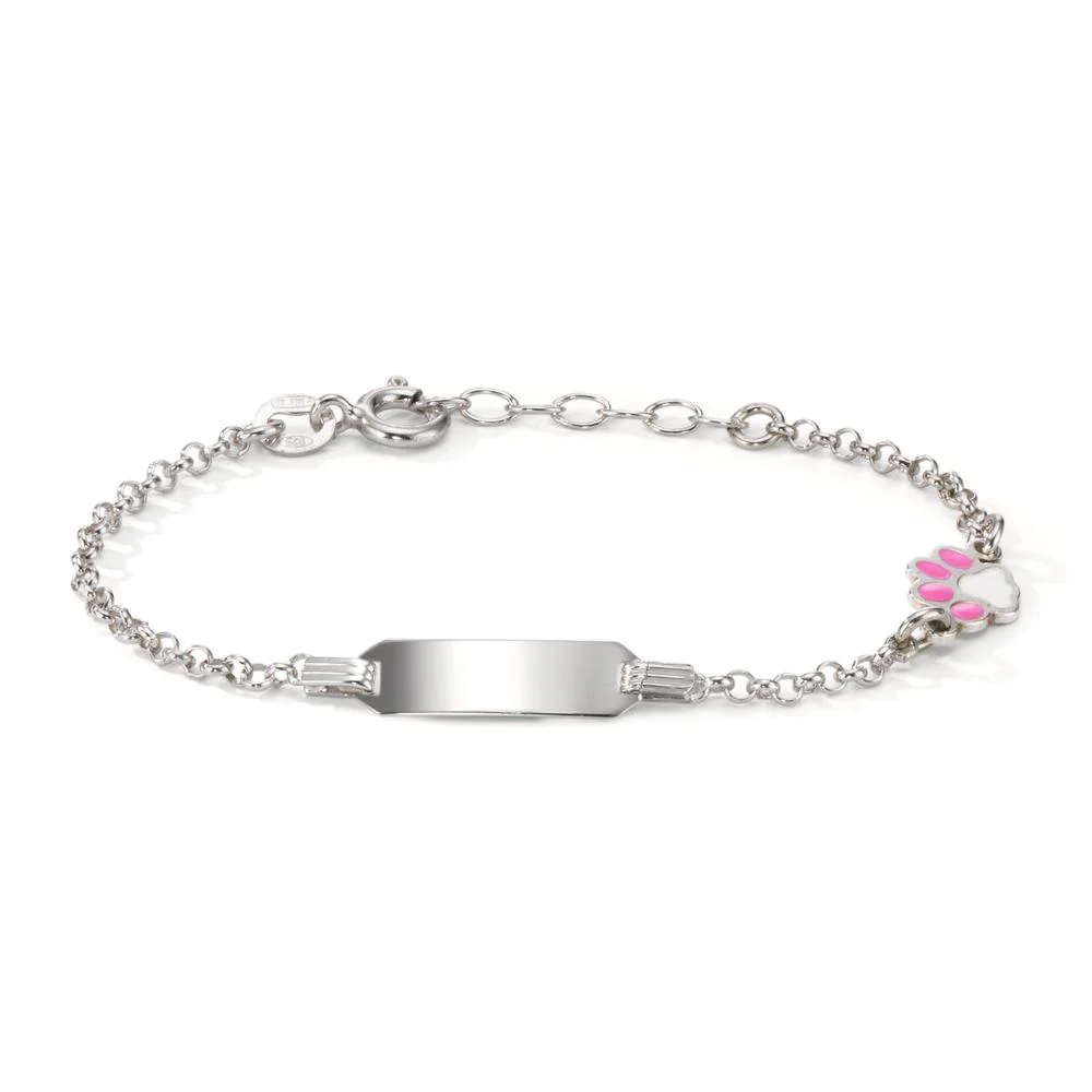 Bracciale con incisione Argento rodiato Zampa 13-15 cm