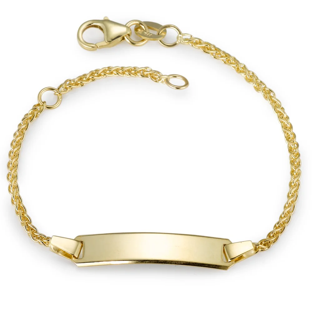 Bracciale con incisione Oro giallo 375/9K 14-16 cm Ø1.7 mm