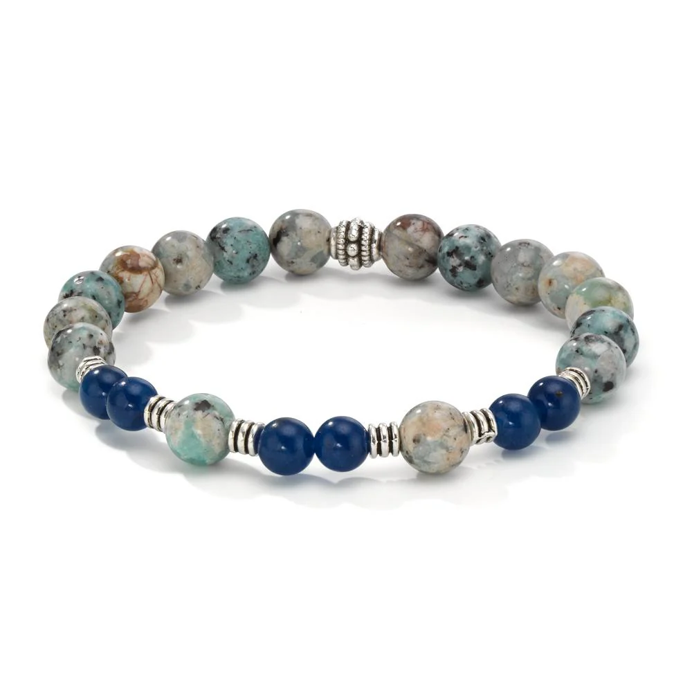 Bracciale Metallo Occhio di tigre blu 20 cm Ø8.5 mm
