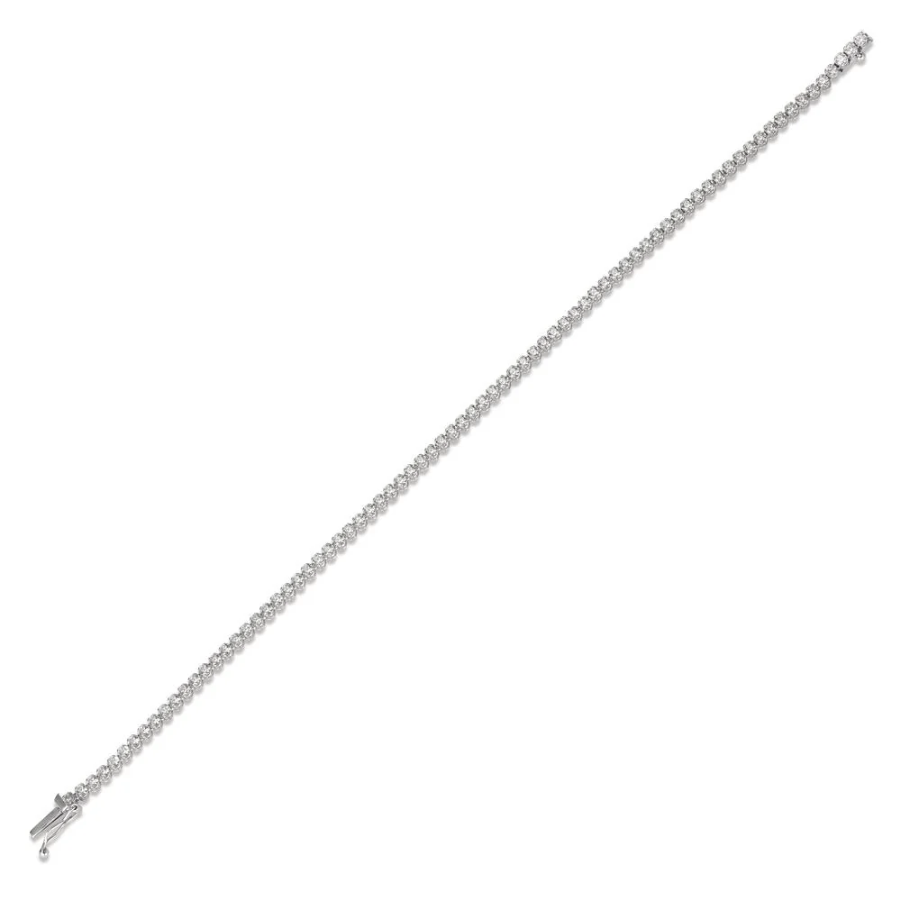 Bracciale Oro bianco 585/14 kt Zirconia 19 cm - Image 2