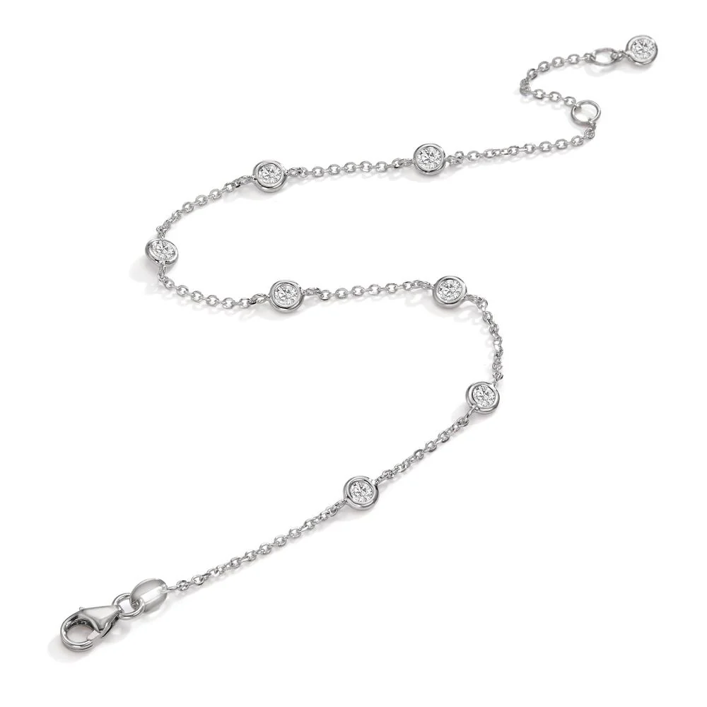 Bracciale Oro bianco 585/14 kt Zirconia 8 pietra - Image 2