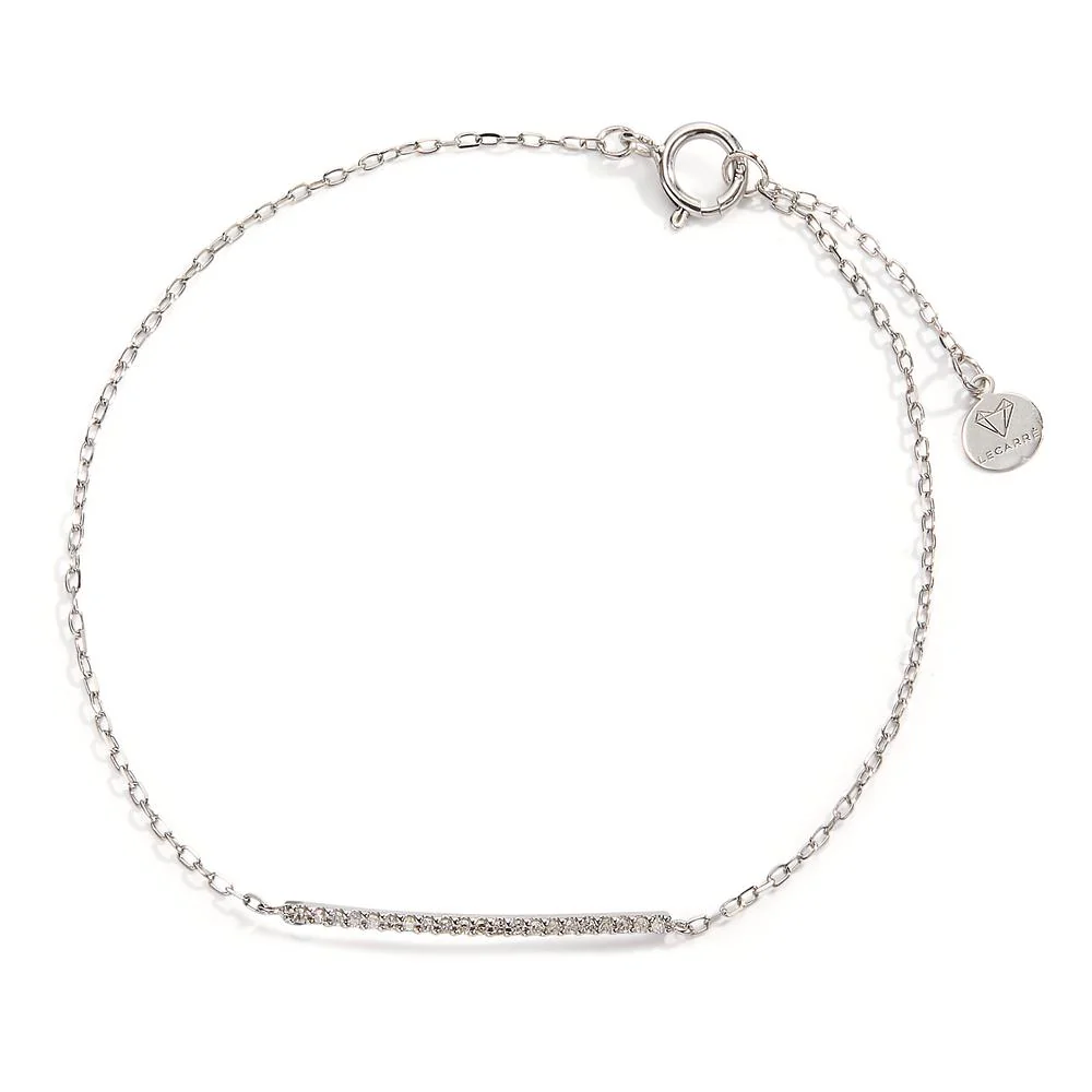 Bracciale Oro bianco 750/18 carati Diamante 0.10 ct, 21 pietra, w-si
