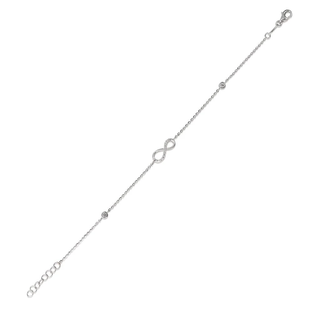 Bracciale Oro bianco 750/18 carati Zirconia 10 pietra Infinito - Image 2