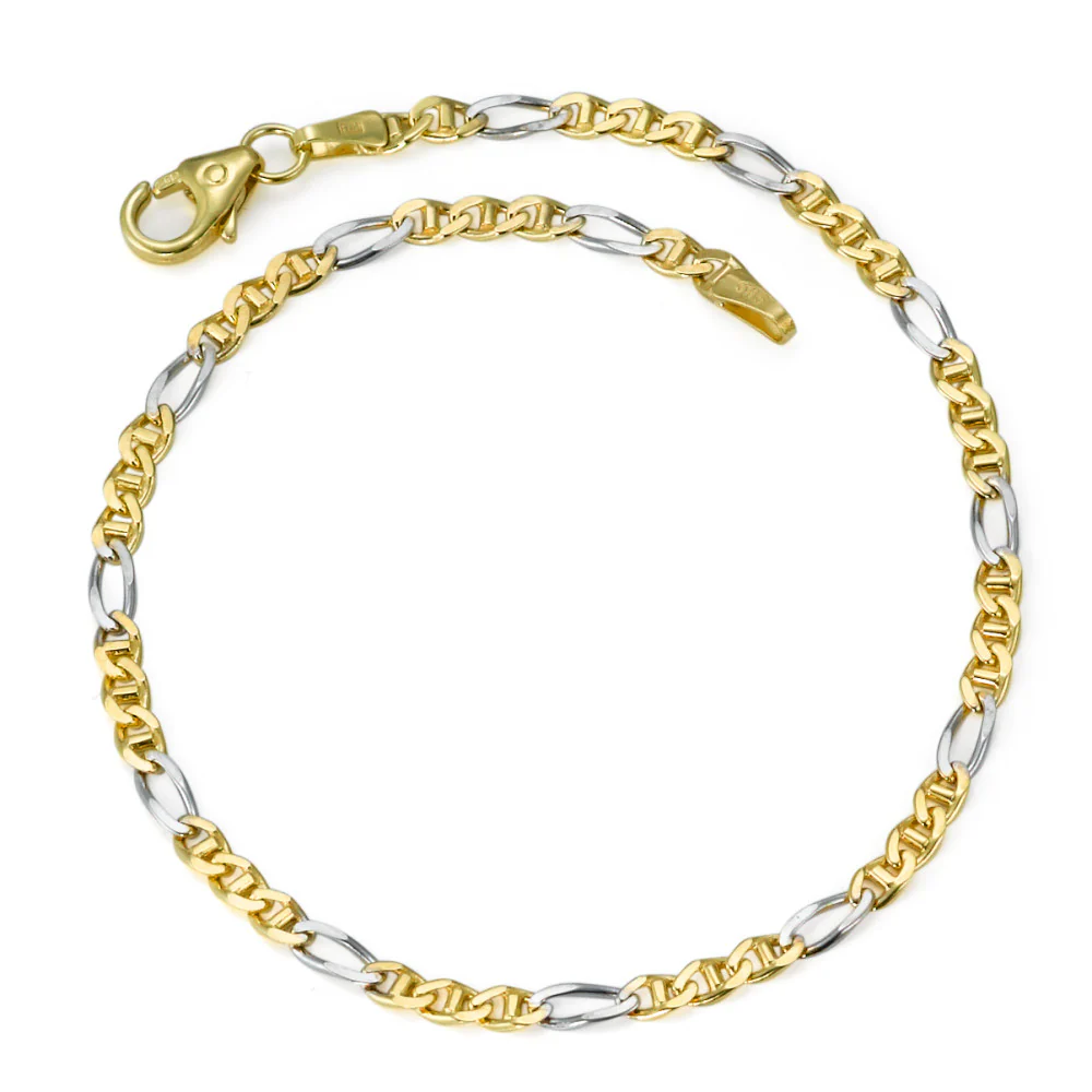 Bracciale Oro giallo 585/14 kt bicolore