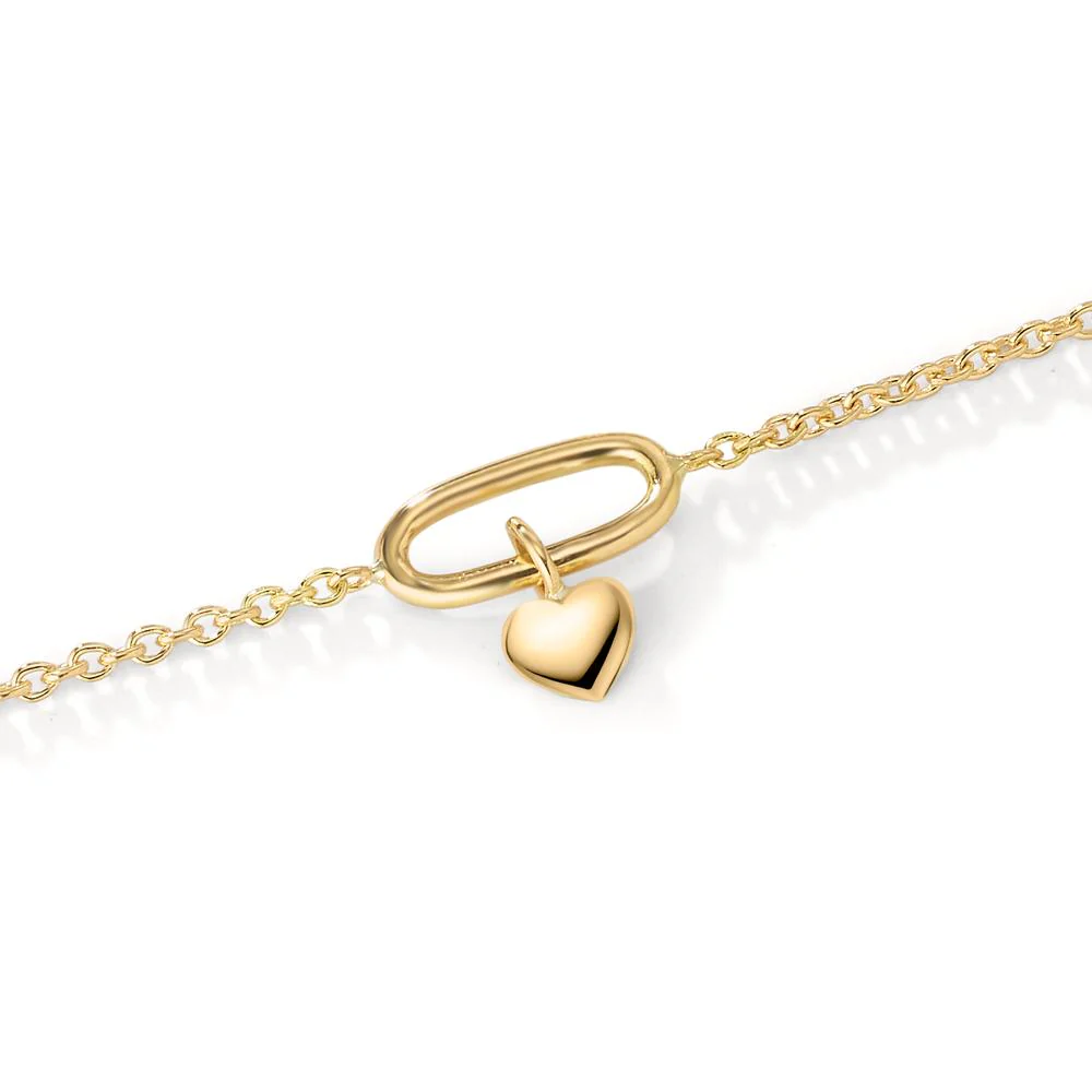Bracciale Oro giallo 750/18 carati Cuore 17-18 cm - Image 2