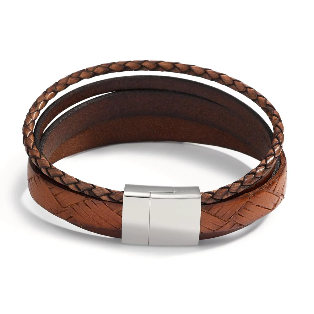 Bracciale Pelle, Acciaio inossidabile 21 cm - Image 2