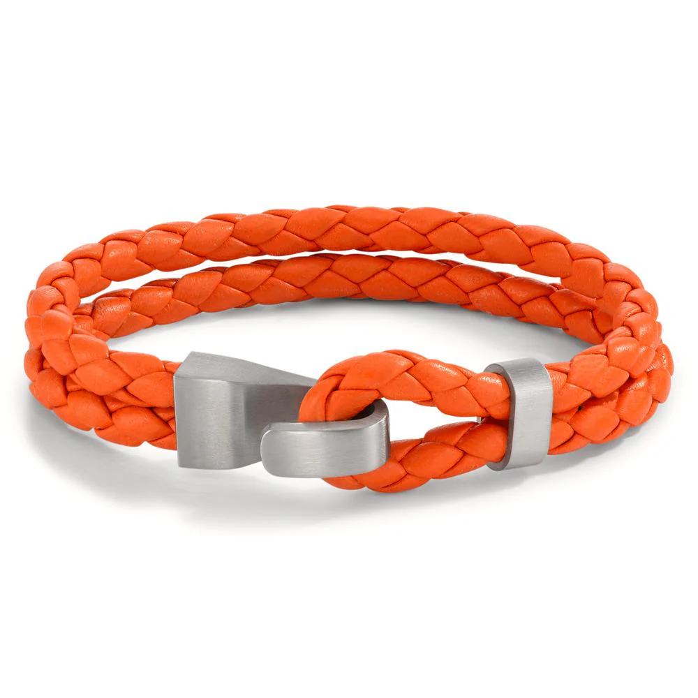Bracciale Pelle, Acciaio inossidabile