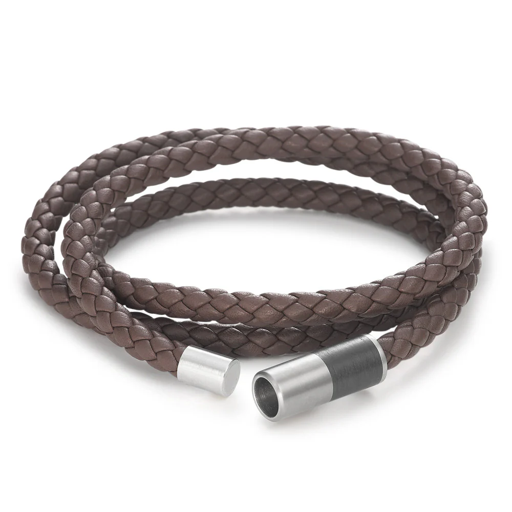Bracciale Pelle, Titanio, Carbonio 21 cm Ø6 mm - Image 2