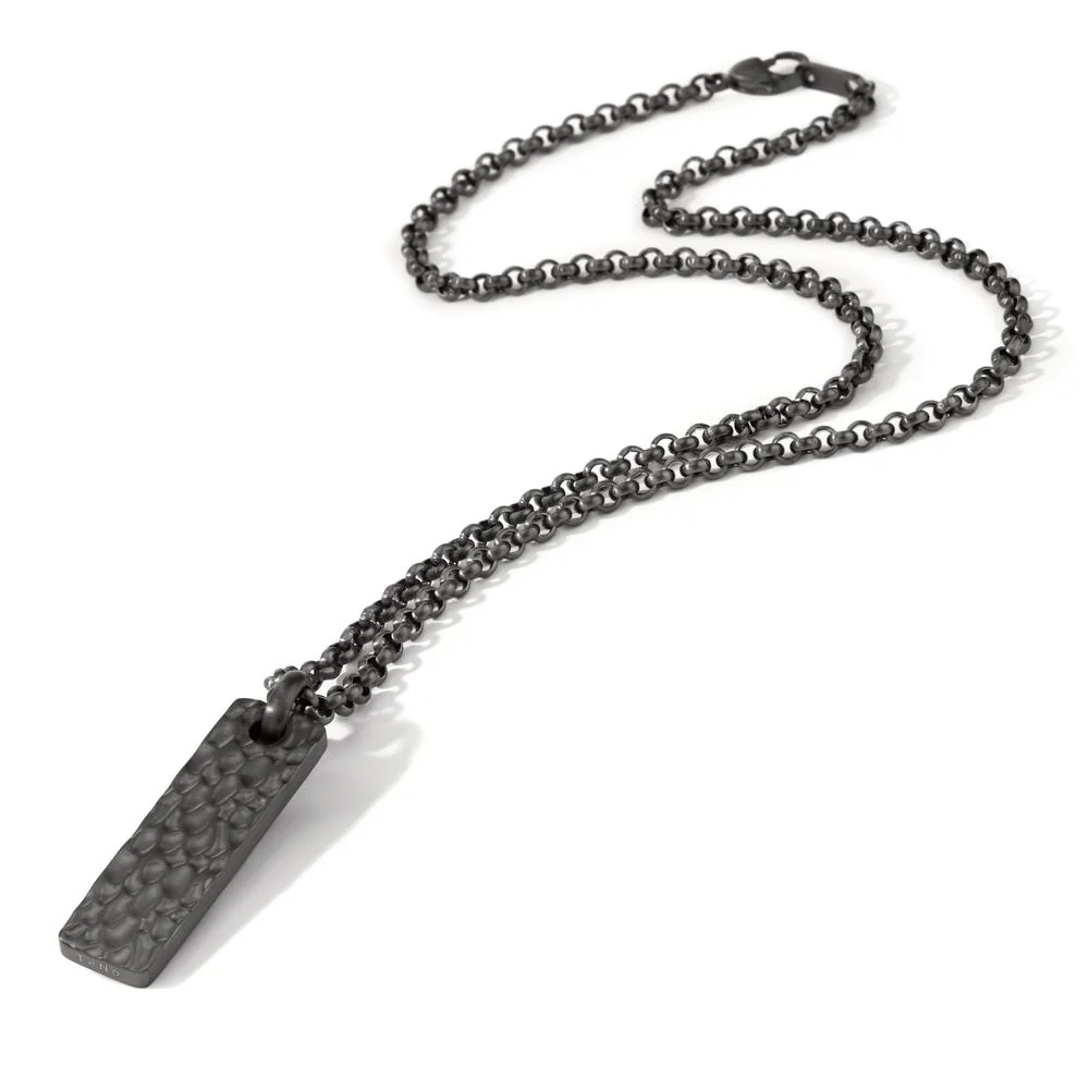 Catena con ciondolo Acciaio inossidabile grigio rivestimento IP 50 cm - Image 2