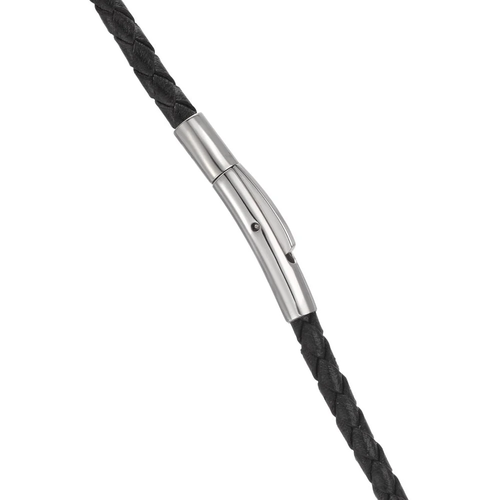 Catena con ciondolo Acciaio inossidabile, Pelle Croce 60 cm - Image 3
