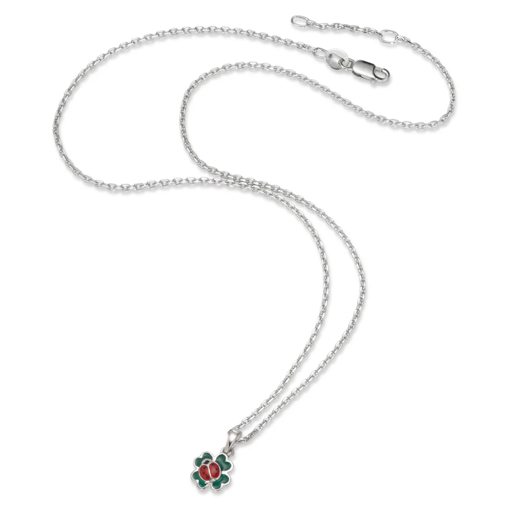 Catena con ciondolo Argento bicolore rodiato Coccinella 36-38 cm Ø8 mm - Image 2