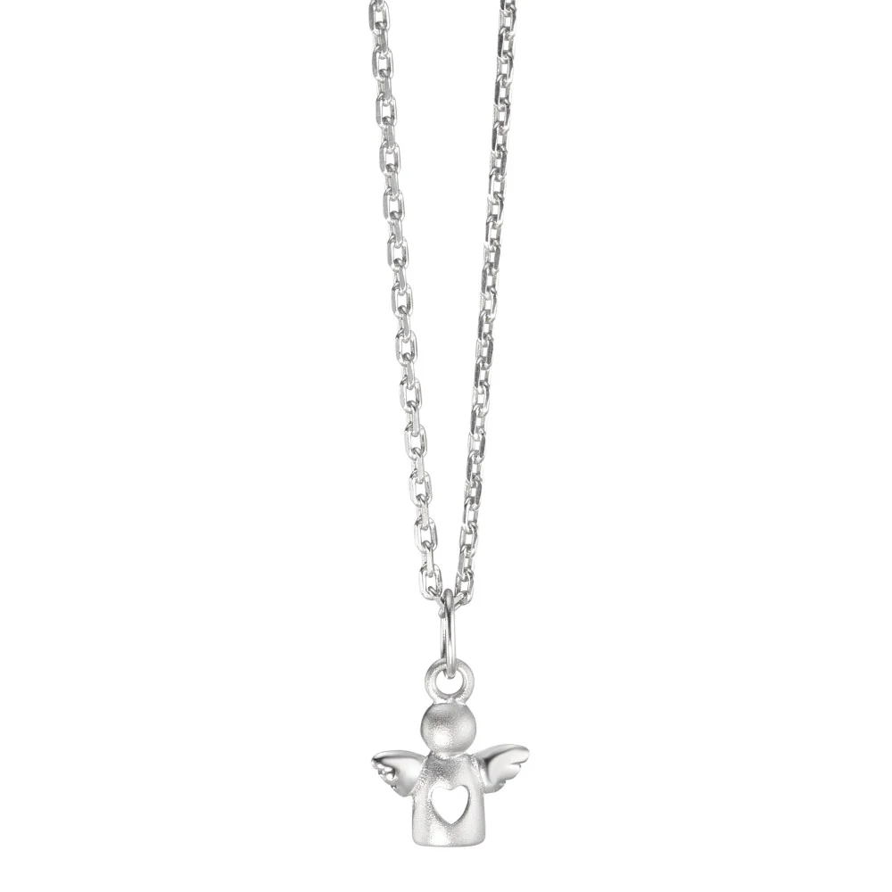 Catena con ciondolo Argento rodiato Angelo custode 36-38 cm