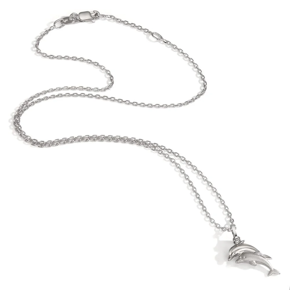 Catena con ciondolo Argento rodiato Delfino 38-40 cm - Image 2