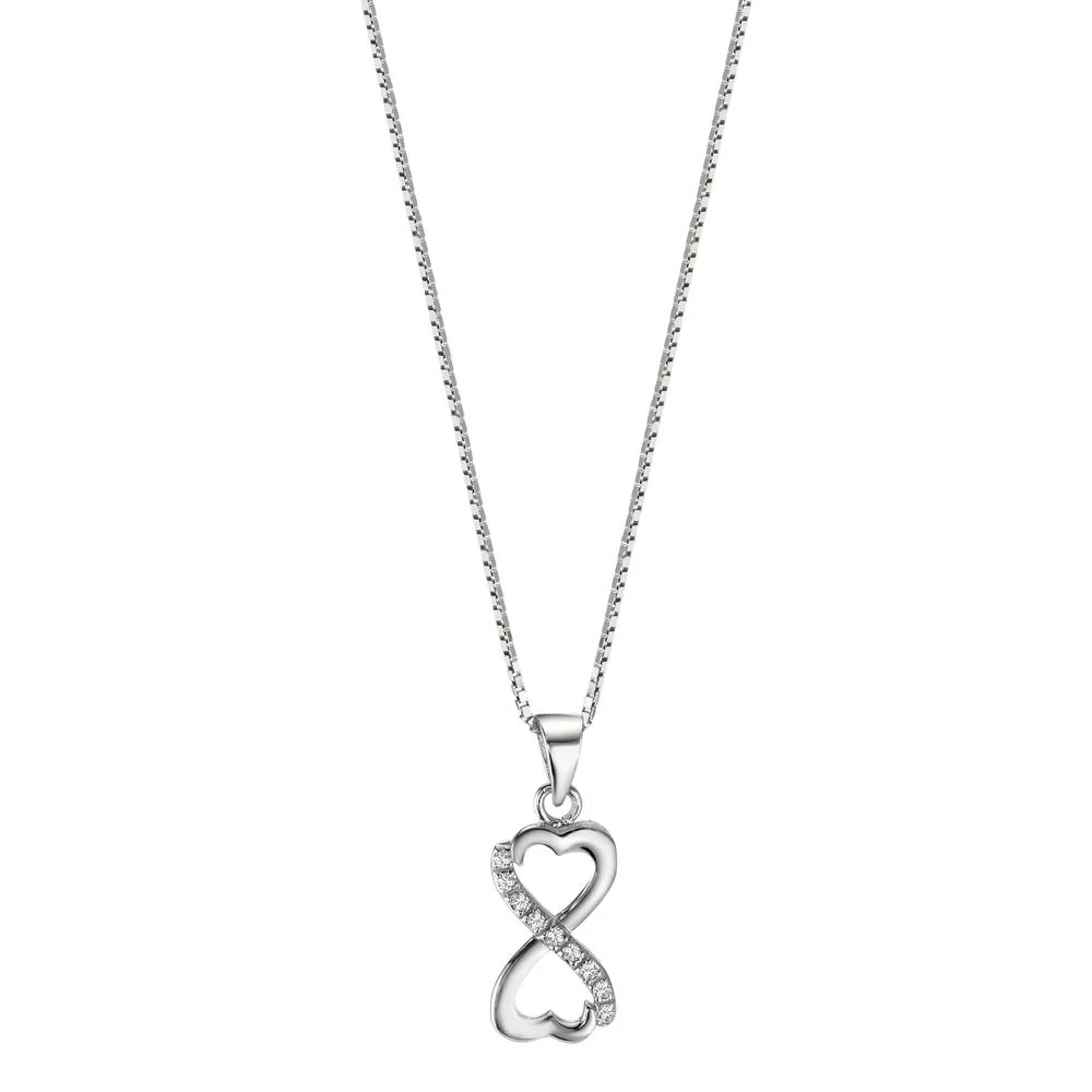Catena con ciondolo Argento Zirconia Infinito 42 cm