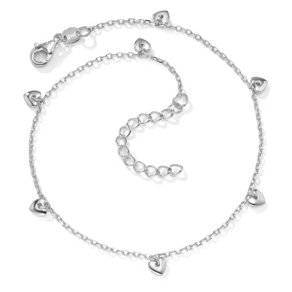Cavigliera Argento rodiato Cuore 23-27 cm - Image 2