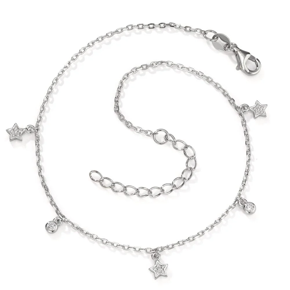 Cavigliera Argento Zirconia rodiato Stella 23-27 cm - Image 2