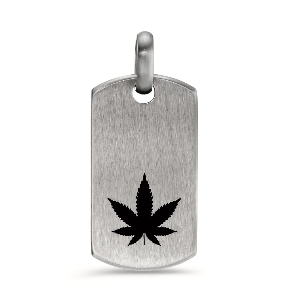 Ciondolo Acciaio inossidabile smaltato Cannabis