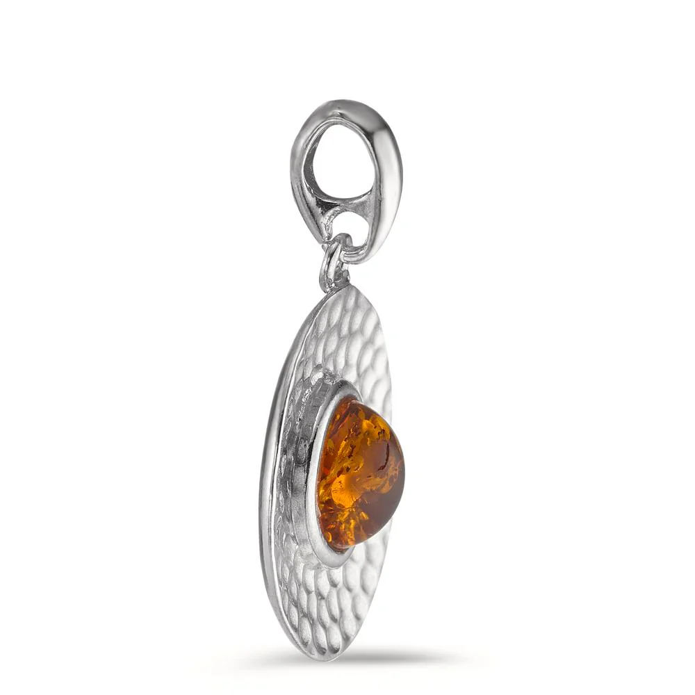 Ciondolo Argento Ambra rodiato Ø20 mm - Image 2