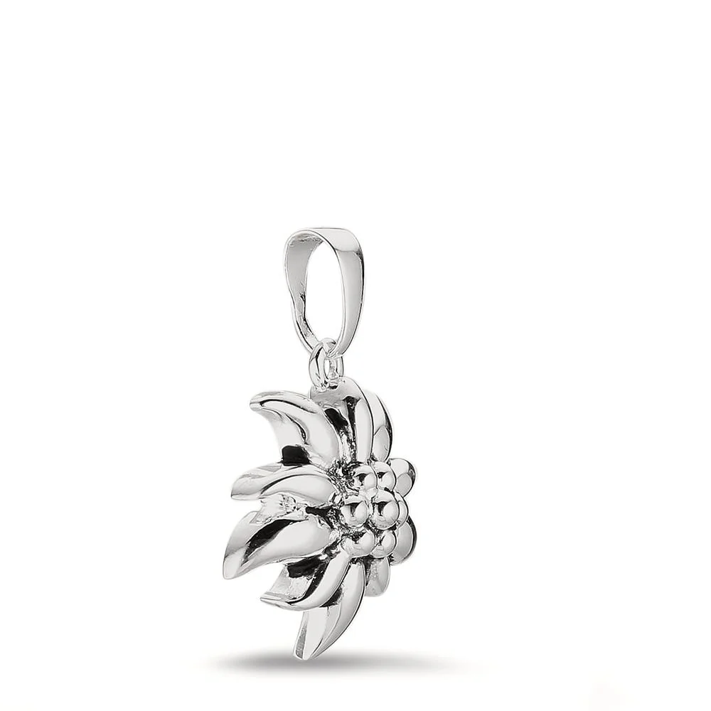 Ciondolo Argento patinato Stella alpina Ø14 mm - Image 2