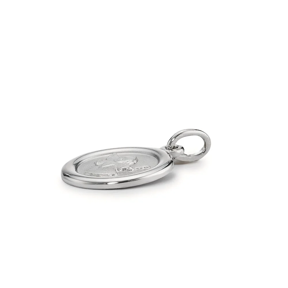 Ciondolo Argento rodiato Angelo custode Ø12 mm - Image 2